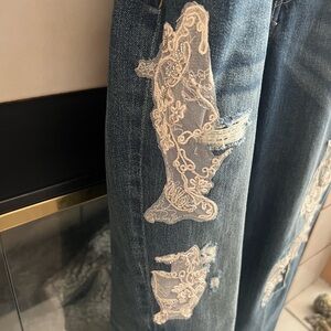Ralph Lauren Blue Jeans with Vintage Distressing